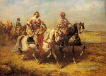  Adolf Peintre - Chieftain arabe et son entourage Arabe Adolf Schreyer